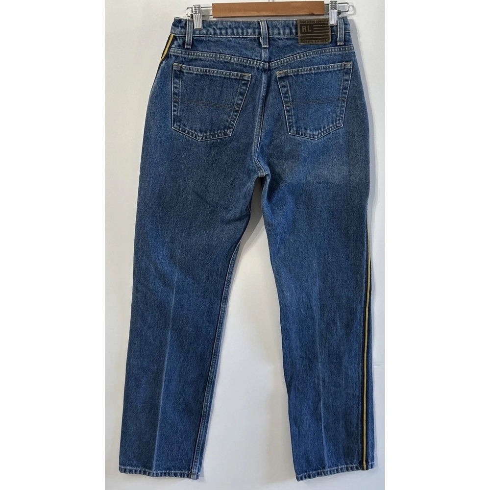 Mens Vintage Polo Jeans Co Ralph Lauren Jeans Straight Leg Sz 29 Side Stripe